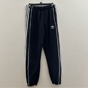 Adidas Women Black Joggers with White Stripes (Small)